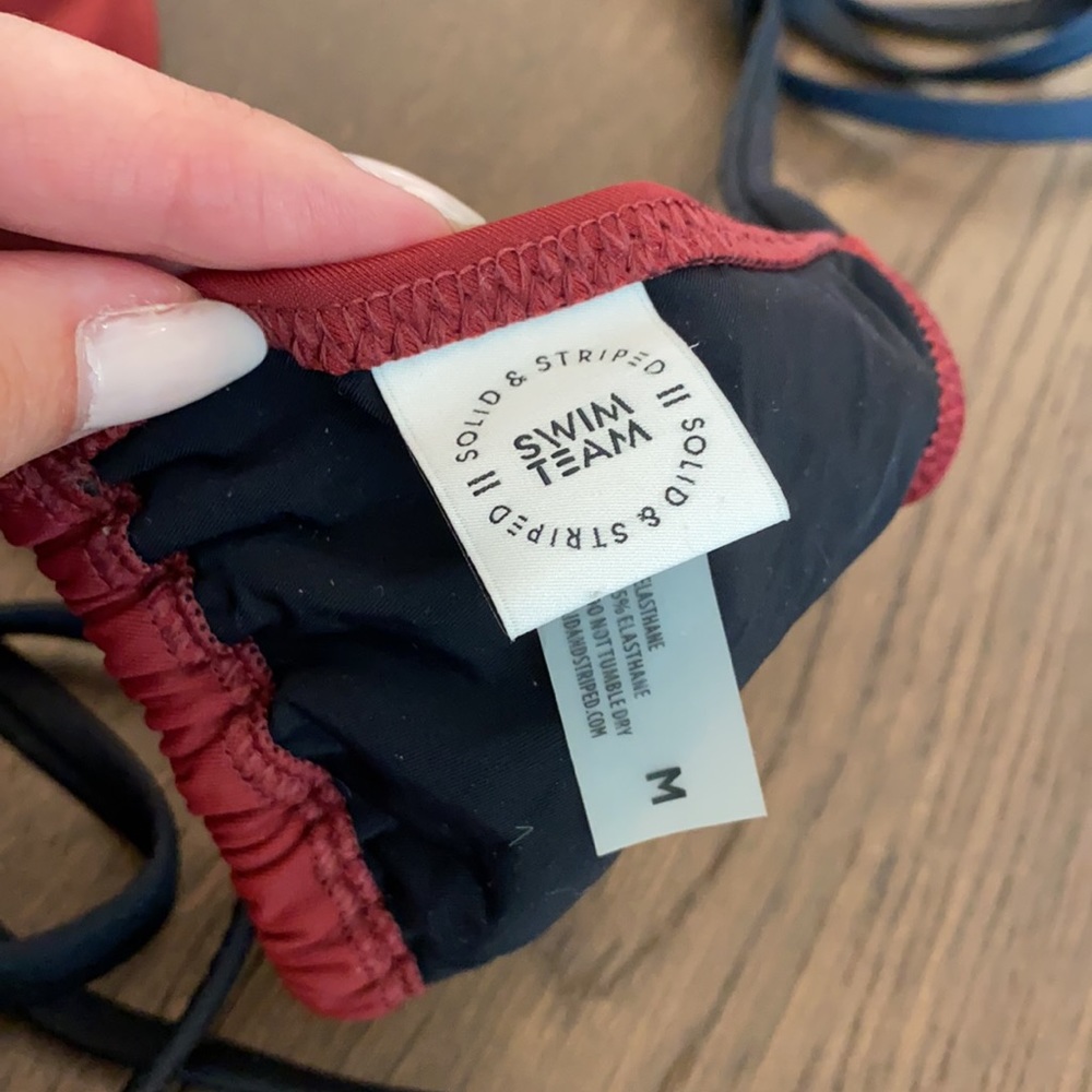 Women’s Solid And Striped Bikini Set - image 5